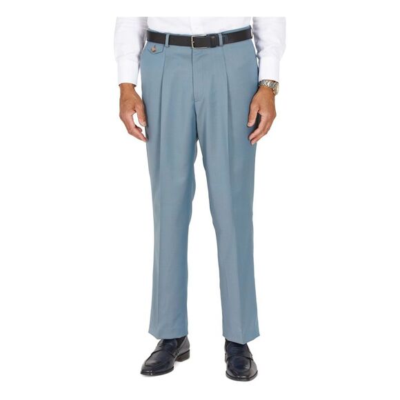 TAYION BY MONTEE HOLLAND Mens Teal Pleated Stretch Suit Separate Pants 30 X 32